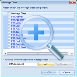 Check the Message Class using check box.